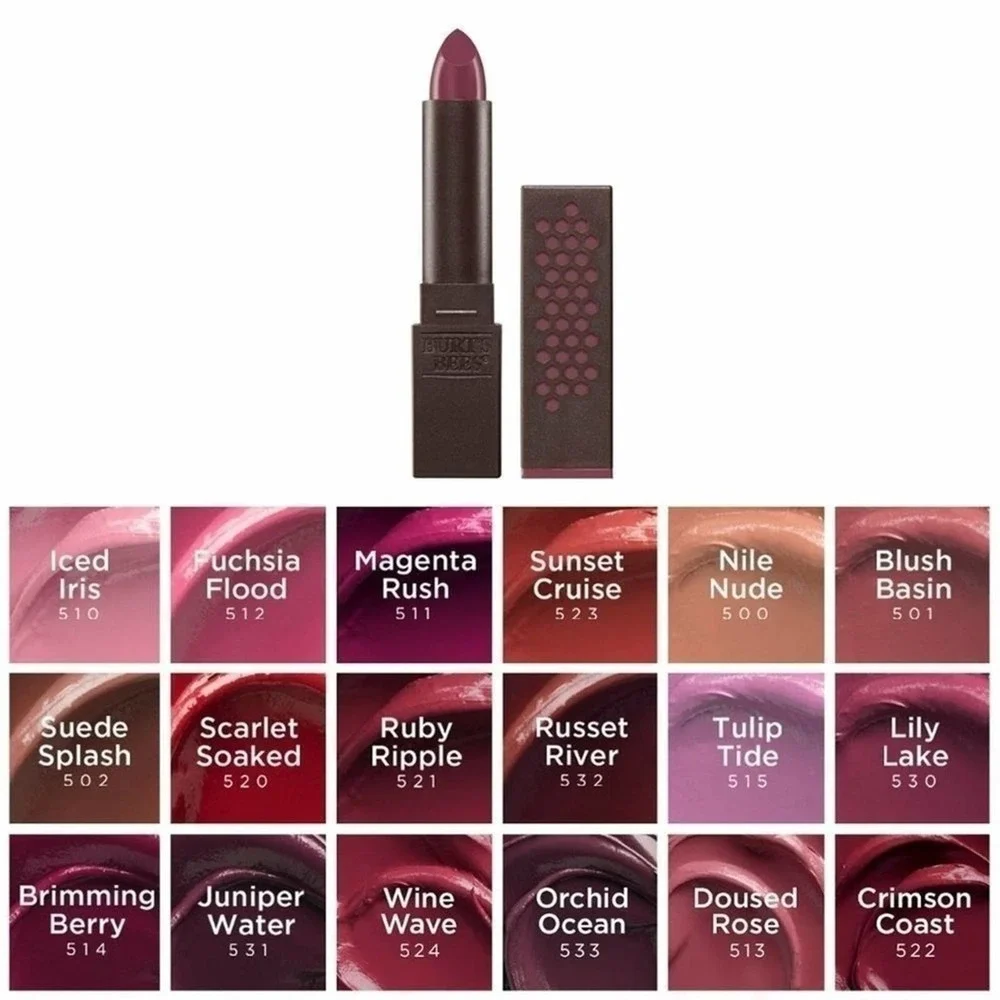 Burt's Bees Bundle of Burt's Bees Lipstick lip balm red dahlia‎ lily lake